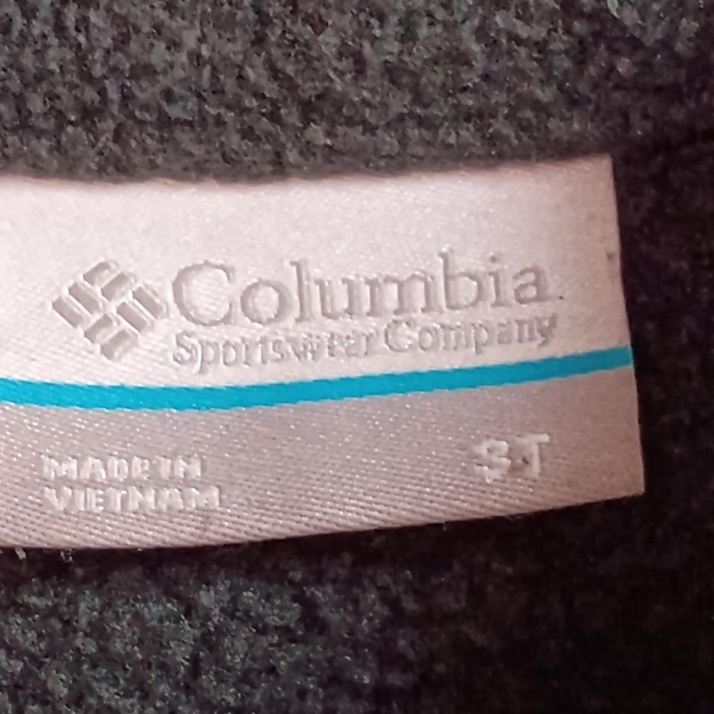 Columbia Fleece Jacket Kids Size 3T Black Full Zip Sportswear Company - Picture 3 of 10